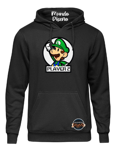 Polerón De Hombre Con Capucha Luigi Bros Player 2