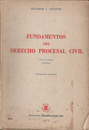 Fundamentos Del Derecho Procesal Civil Couture 