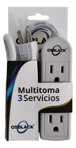 Multitoma 3 Puertos 125v Polo A Tierra Resistente 15 Amp