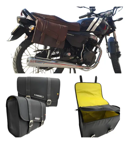 Alforjas Para Moto Café Racer Royal Enfield Nkd Bomber Negro O Café ...
