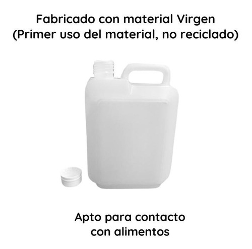 Imagen 6 de 10 de Bidones Plasticos 1 Litro Nuevo Natural Virgen X 100 Un.