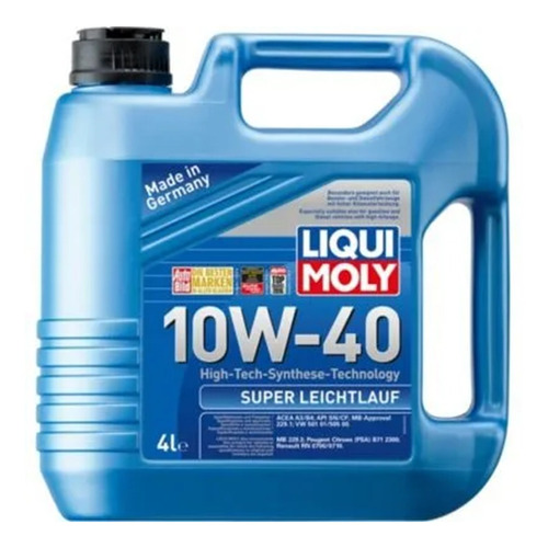 Aceite Liqui Moly Super 10w40 Sintetico X 4 Lts