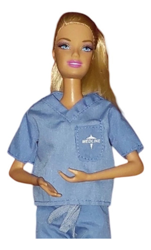 Barbie Doctora Bata Azul Movimiento Mecer Brazos 1999 (Usado)