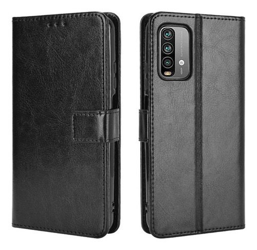 Funda De Anticaída For Redmi 9t De Cuero Flip Cartera