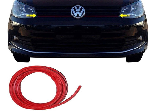 Friso Vermelho Grade Volkswagen Gol Voyage Saveiro G6