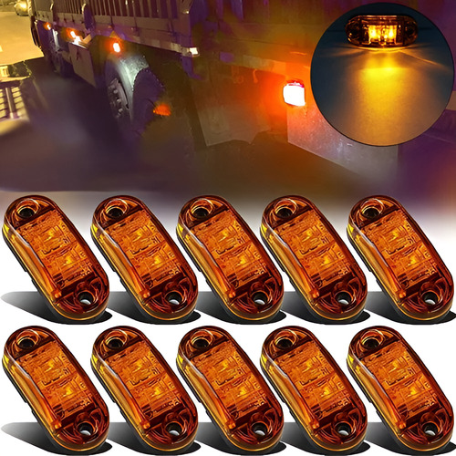 Pack 10 De Focos Luces Laterales Posición Trochas Universal