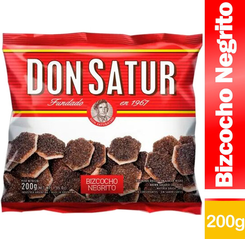 Bizcocho Biscocho Negritos Tortita Negra Don Satur 200g X1