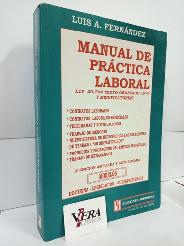 Manual De Práctica Laboral Ley 20.744 Texto / Fernandez Luis