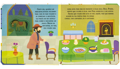 Clássicos Com Abas: Bela E A Fera, A, De Brijbasi. Clássicos Com Abas, Vol. 1. Editorial Todolivro, Capa Dura, Edição 1 Em Português, 2024