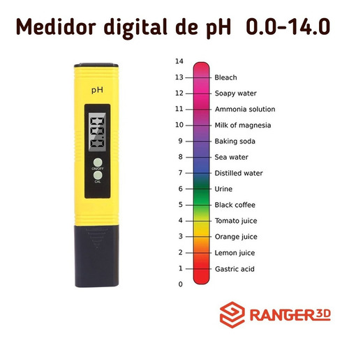 Medidor Ph Digital Auto-calibração Aquário Água - Vermelho