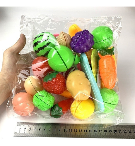 . Kit De 21 Juguetes De Cocina For Cortar Frutas Y Verduras