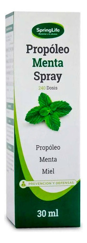 Propoleo Menta Spray 240 Dosis 30 Ml Springlife