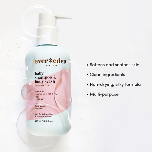 Shampoo Y Gel De Baño Para Bebé 2 En 1 8.5 Fl Oz Fórmula Sua