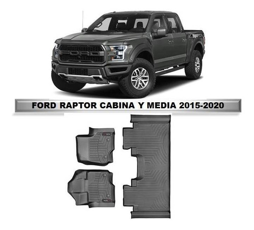 Alfombra Weathertech Bandeja Ford Raptor Cab Y Media 2015-20