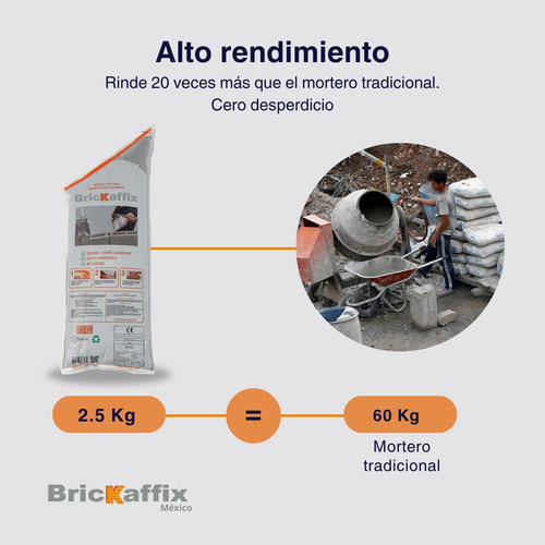 Mortero Adhesivo Gran Resistencia 2.5kg Tejas Fibrocemento Gris