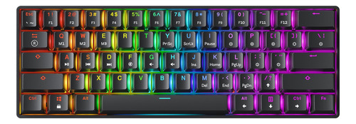 Teclado Mecánico Para Juegos Gk61 61 Teclas Rgb Gateron Opti