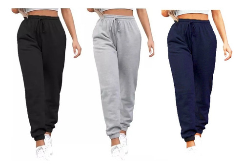 Pack X3 Pantalones Babuchas Algodon Joggers Jogging Unisex