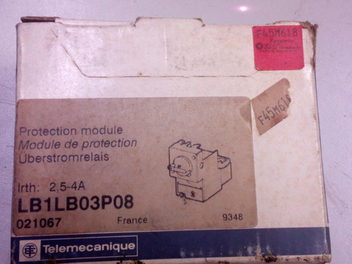 Modulo D/prot P/int 2.5-4.0a Cat Lb1lb03p08 Mca Telemecaniq