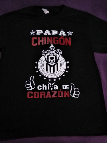 Playera Papa Chiva De Corazon