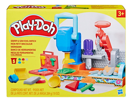 Set De Masas Play Doh De Banco De Herramientas +3 Años Multicolor