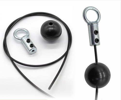 Kit Cabo De Aço 1/8 Com Terminal E Bolinha Para Academia 50m