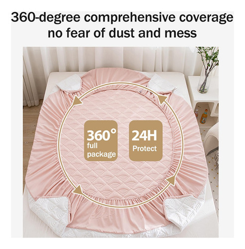 Protector De Colchón Impermeable, Fundas Para Colchones Cafe_wifi Matrimonial 138*200+35cm