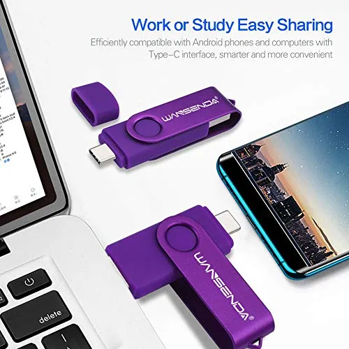 Unidad Flash Wansenda Otg Usb C Tipo C 2 En 1 Usb 3.0/3.1 Th
