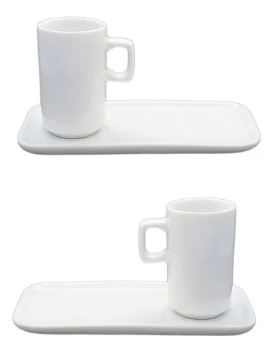 comprar 2 Xícara De Café 100ml Cu002F Pires Retangular Cha Caneca Xicara