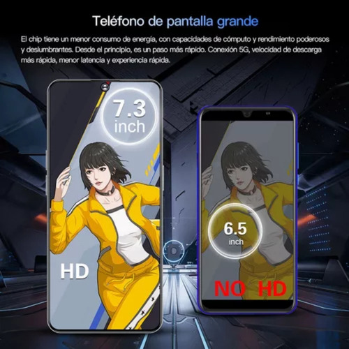 Teléfonos Inteligentes Android Baratos Pova 5pro Azul 7.3 En.