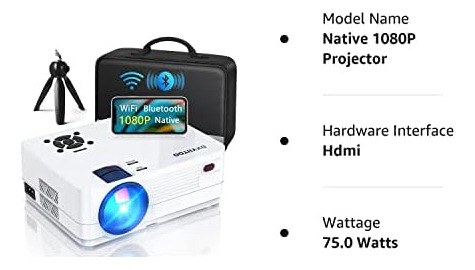 Proyector Nativo 1080p Con Wifi Y Bluetooth Bidireccional, P
