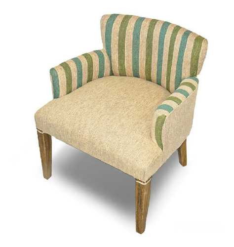 Imagen 1 de 10 de Silla Sillon Matero Poltrona Apoyabrazos Chenille Lola Aqua