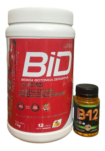 Bebida Isotonica Premiun Across 1 Kg Bid + B12 Be Positive 