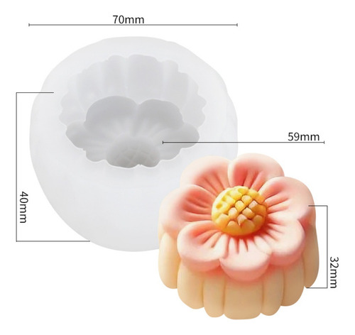 Moldes De Silicona Con Forma De Flor 3d, Molde De Pastelería