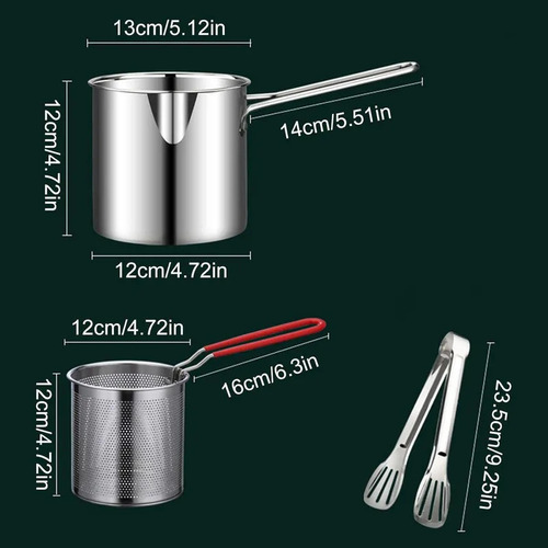 Minifreidora, Acero Inoxidable 304, Para Cocinar Rápidamente