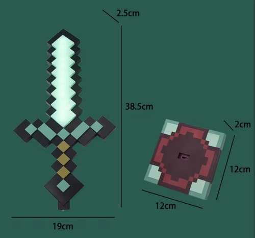 Espada De Minecraft Luminosa Diamante
