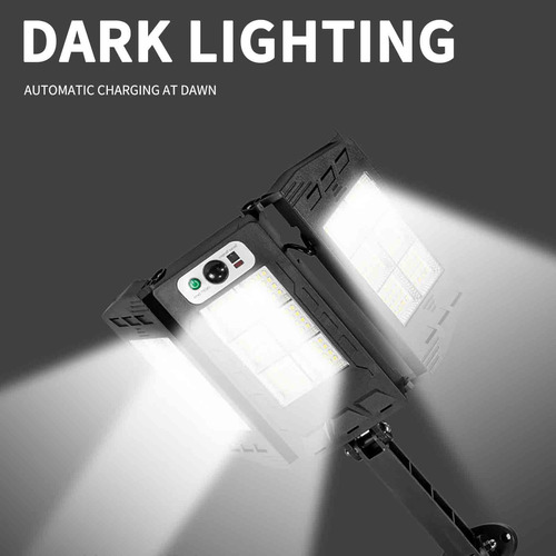 J Night Lights Solar Street, Pared Exterior Solar Con 3 Luce