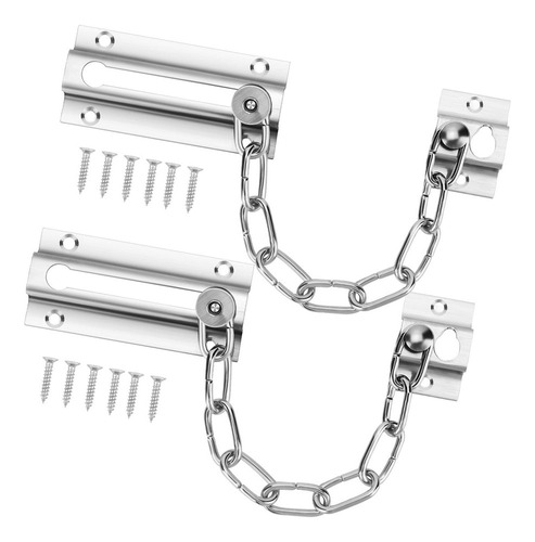 Cerradura De Puerta De Cadena, Paquete De 2, Fácil De