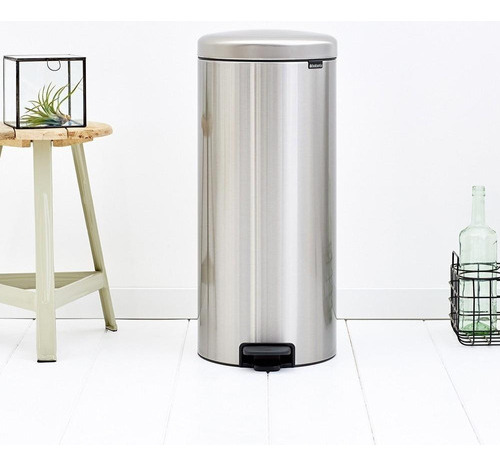 Bote De Basura New Acero Mate Gris 30 Lts Brabantia