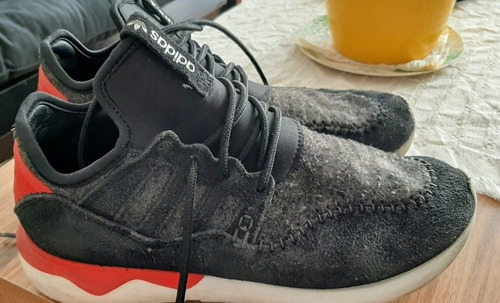 adidas Tubular Moc Runner Color Negro,tomate Y Blanco