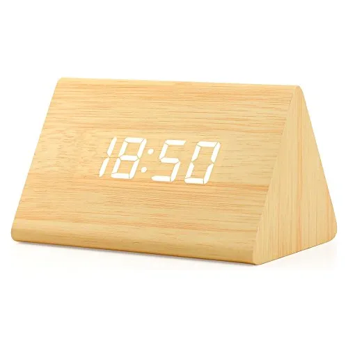 Reloj de madera digital sale
