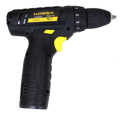 Imagem 2 de 2 de Furadeira sem fio de 10mm Hammer GYPLI10 12V + acessório 110V/220V
