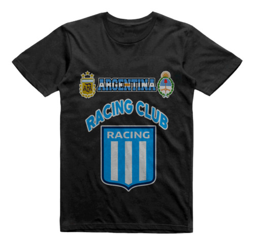 Remera Infantil Negra Racing Club