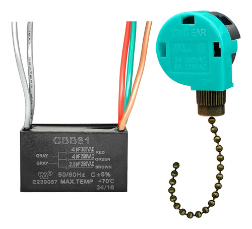 Interruptor De Cadena Para Ventilador De Techo Con 3 Velocid