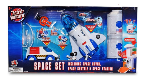 Set Espacial Astro Venture Cohete Naves Con Luz Y Sonido