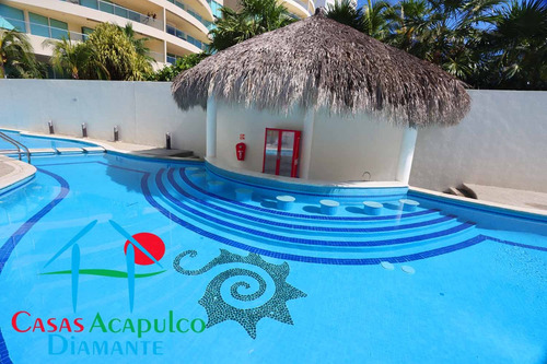 Cad Villas Playa Diamante 81. Terraza Con Jardín Y Acceso Directo A La Alberca Del Condominio
