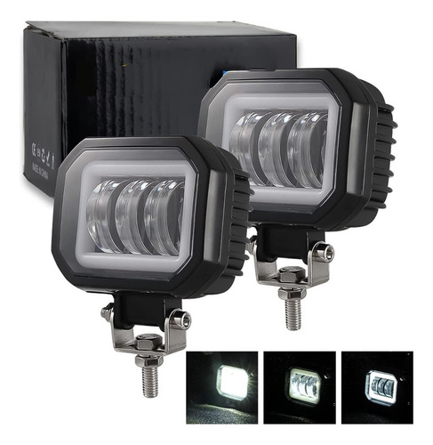 Led Auxiliares Par Faros Ojos De Ángel 4'' Faro Niebla Luz