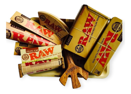 Raw Kit Metal Latas Bandeja Tridente Papeles Filtros Conos!