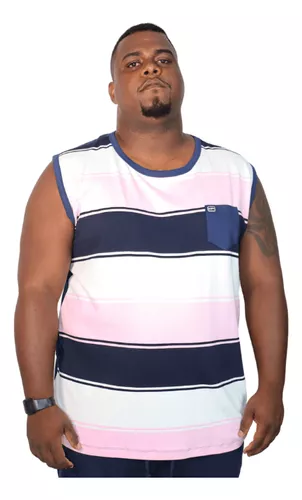 Regata Plus Size Tamanho Extra Grande Estampada Homem Obeso