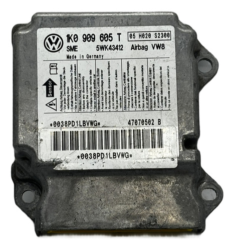 Módulo Airbag Volkswagen Jetta 1k0909605t Resetado