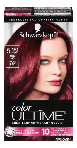 Tinte Para El Cabello Schwarzkopf Color Ultime 5.22 Ruby Red